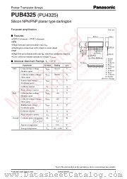 PUB4325 datasheet pdf Panasonic