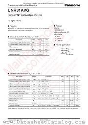 UNR31AVG datasheet pdf Panasonic