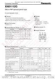 XN01112G datasheet pdf Panasonic