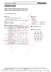 XN04316G datasheet pdf Panasonic