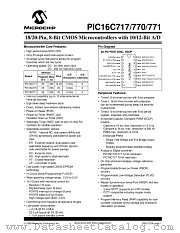 PIC16C770-04/SO datasheet pdf Microchip
