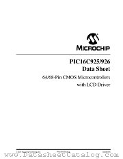 PIC16C925T-T/L datasheet pdf Microchip