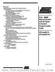 ATMEGA8515-16AC datasheet pdf Atmel