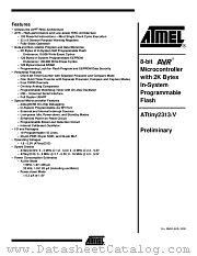ATTINY2313-16SI datasheet pdf Atmel
