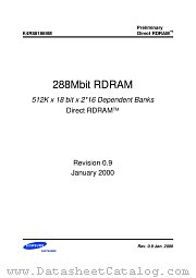 K4R881869M-NBCCG6 datasheet pdf Samsung Electronic