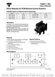 TSOP1136TB1 datasheet pdf Vishay