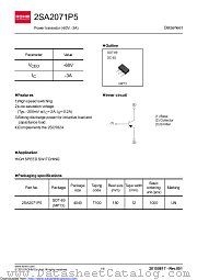 2SA2071P5 datasheet pdf ROHM