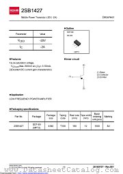 2SB1427T100E datasheet pdf ROHM
