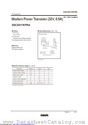 2SC2411KFRAT146 datasheet pdf ROHM