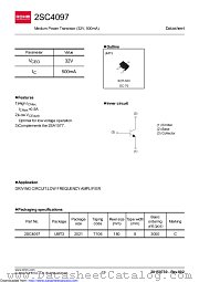 2SC4097T106 datasheet pdf ROHM