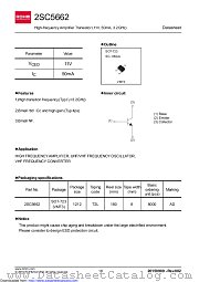 2SC5662T2L datasheet pdf ROHM
