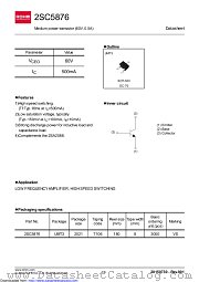 2SC5876T106 datasheet pdf ROHM