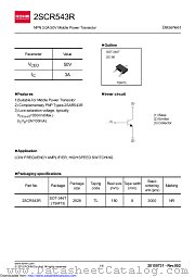 2SCR543R datasheet pdf ROHM