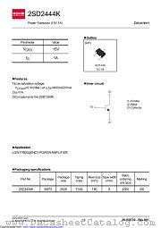2SD2444KT146 datasheet pdf ROHM