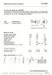AF109R datasheet pdf Siemens