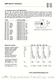BC123 white datasheet pdf Siemens