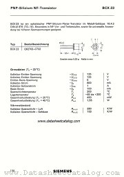 BCX23 datasheet pdf Siemens