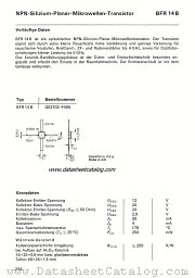 BFR14B datasheet pdf Siemens
