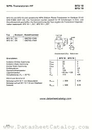 BFS18 datasheet pdf Siemens