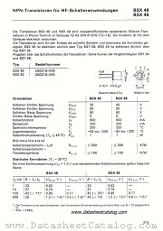 BSX48 datasheet pdf Siemens