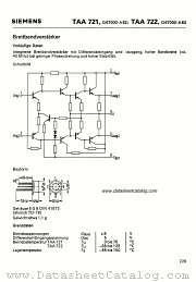 TAA721 datasheet pdf Siemens