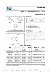 2N5551HR datasheet pdf ST Microelectronics