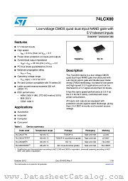 74LCX00YMTR datasheet pdf ST Microelectronics