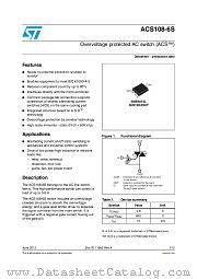 ACS108-6SUF-TR datasheet pdf ST Microelectronics