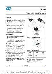 ACST830-8T datasheet pdf ST Microelectronics
