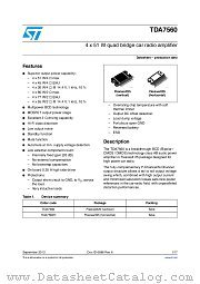 TDA7560H datasheet pdf ST Microelectronics