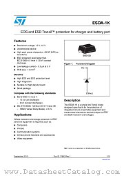 ESDA12-1K datasheet pdf ST Microelectronics