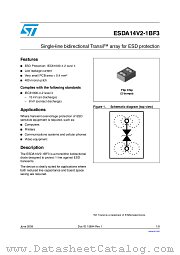 ESDA14V2-1BF3 datasheet pdf ST Microelectronics