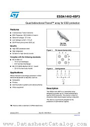 ESDA14V2-4BF3 datasheet pdf ST Microelectronics