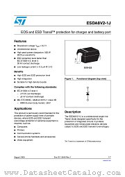 ESDA8V2-1J datasheet pdf ST Microelectronics