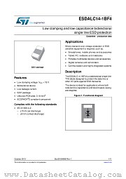 ESDALC14-1BF4 datasheet pdf ST Microelectronics