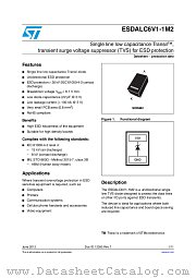 ESDALC6V1-1M2 datasheet pdf ST Microelectronics