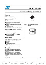 ESDALC6V1-5P6 datasheet pdf ST Microelectronics
