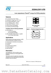 ESDALC6V1-5T6 datasheet pdf ST Microelectronics