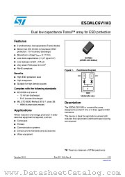 ESDALC6V1M3 datasheet pdf ST Microelectronics