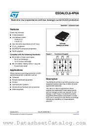 ESDALCL6-4P6A datasheet pdf ST Microelectronics