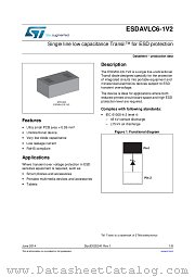 ESDAVLC6-1V2 datasheet pdf ST Microelectronics