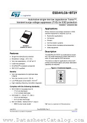 ESDAVLC8-1BT2Y datasheet pdf ST Microelectronics