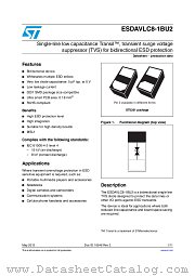 ESDAVLC8-1BU2 datasheet pdf ST Microelectronics