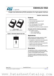 ESDAXLC6-1BU2 datasheet pdf ST Microelectronics