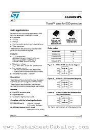 ESDAxxxP6 datasheet pdf ST Microelectronics