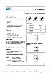 ESDAxxxWx datasheet pdf ST Microelectronics