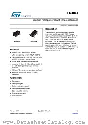 LM4041AICT-1.2 datasheet pdf ST Microelectronics