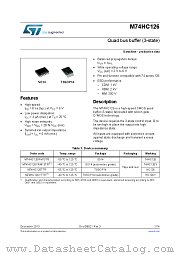 M74HC126YTTR datasheet pdf ST Microelectronics