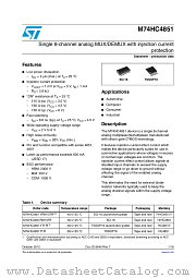 M74HC4851YTTR datasheet pdf ST Microelectronics