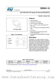SD2941-10 datasheet pdf ST Microelectronics